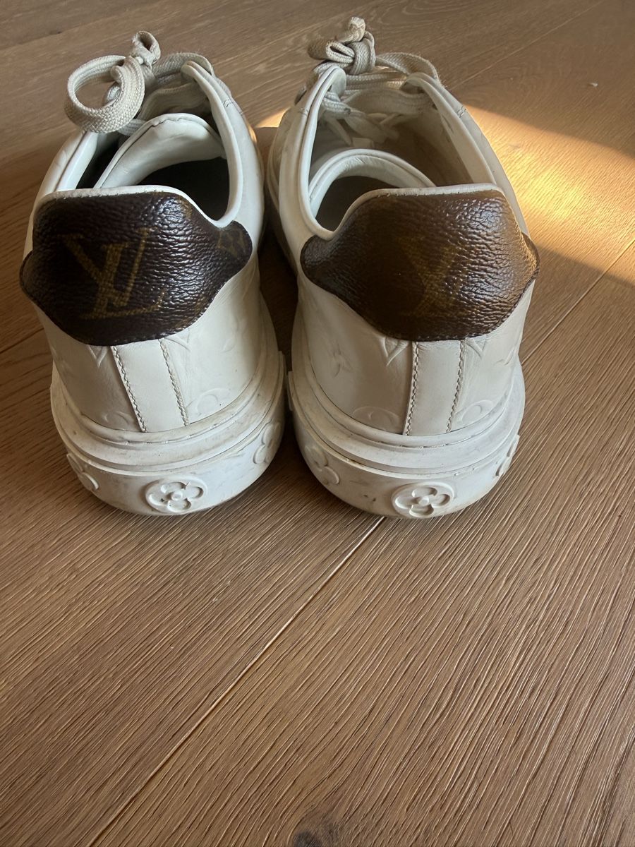 Louis Vuitton Herrenschuhe: Louis Vuitton Sneaker weiss Leder Monogram gebraucht – Gebraucht aus Meilen von Dievondort 2