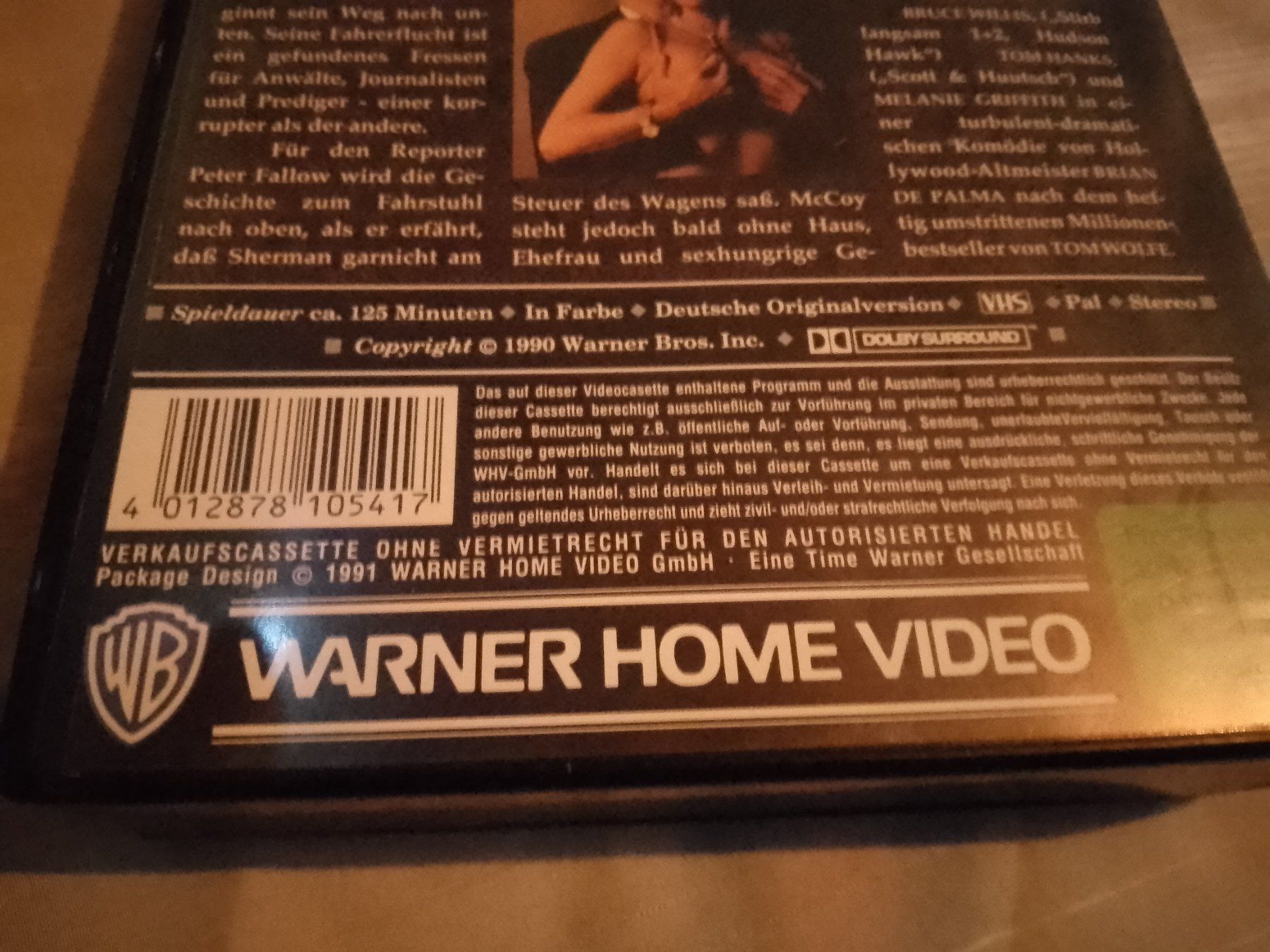 Tutti i VHS: Fegefeuer der Eitelkeiten mit Tom Hanks und Bruce Willis VHS – Usato da Remetschwil venduto da Privatflohmi 1