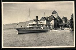 Château de Chillon, Panorama mit Dampfe