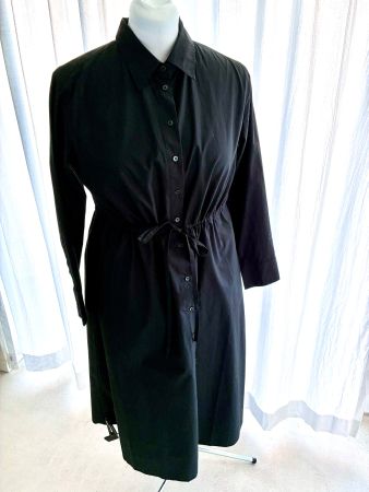 Hemdblusenkleid, schwarz