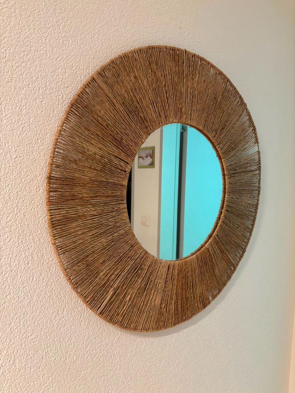 Maisons du monde Miroirs: NEUWERTIG Wunderschöne runde Jute-Spiegel – Neuf (Voir description) à Zürich par jpchco 3