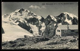 Diavolezzahütte, Berghütte mit Piz Ber