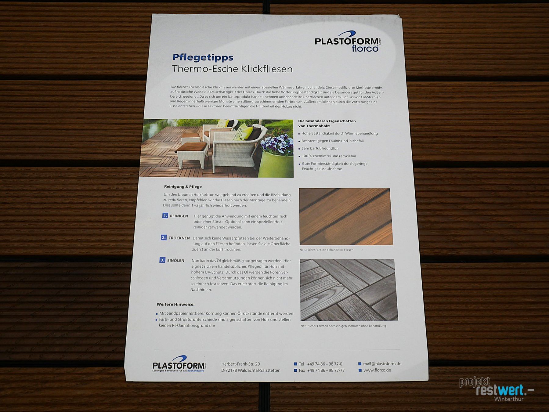Rivestimenti per pavimenti: PLASTOFORM Florco Echtholz - Klickfliese – Nuovo (secondo la descrizione) da Winterthur venduto da Restwert_Winterthur 3