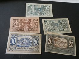 Oesterreich, Wolfsegg  - Notgeldscheine