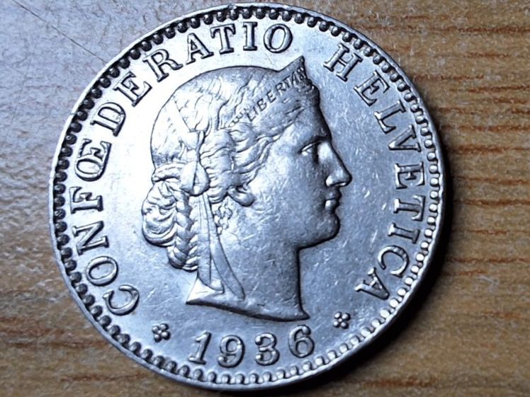 Tutti le monete: 20 Rappen 1936 – Usato da Münchenstein venduto da purbach1