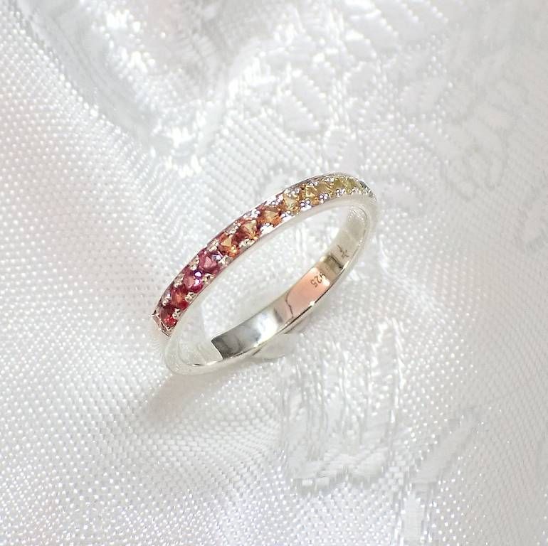 Ringe: Alliance Ring mit Saphir Multicolor, inkl. Grössen anpassung – Neu und originalverpackt aus Zürich von GOS08 1