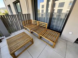 4-tlg Gartenlounge Massivholz Akazie