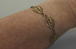 Antikes filigranes Armband 800er Silber vergoldet