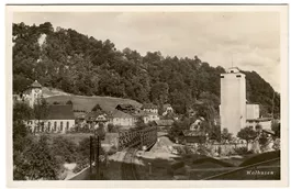 Ansichtskarte Wolhusen  (Ortsdetailaufn. mit Eisenbahn-Br.)
