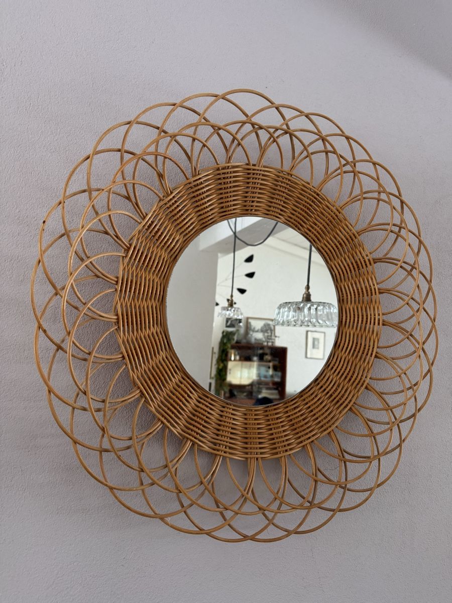 Specchi: Miroir vintage en rotin – Usato da Romont / BE venduto da kotao 2