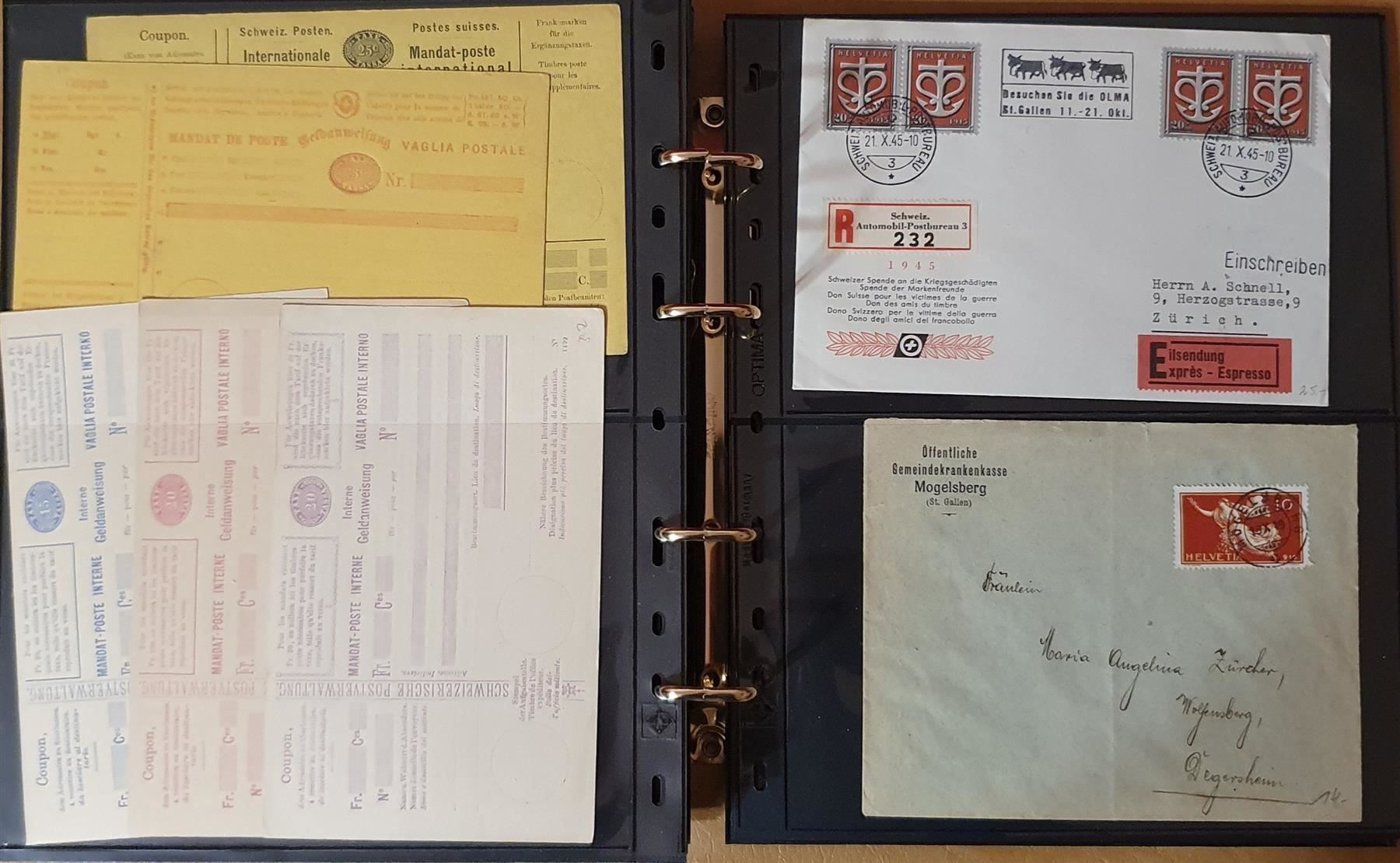 Alle Briefmarken: 2 Alben mit alten Briefen Schweiz – Gebraucht aus Kreuzlingen von Rschweiz1 4