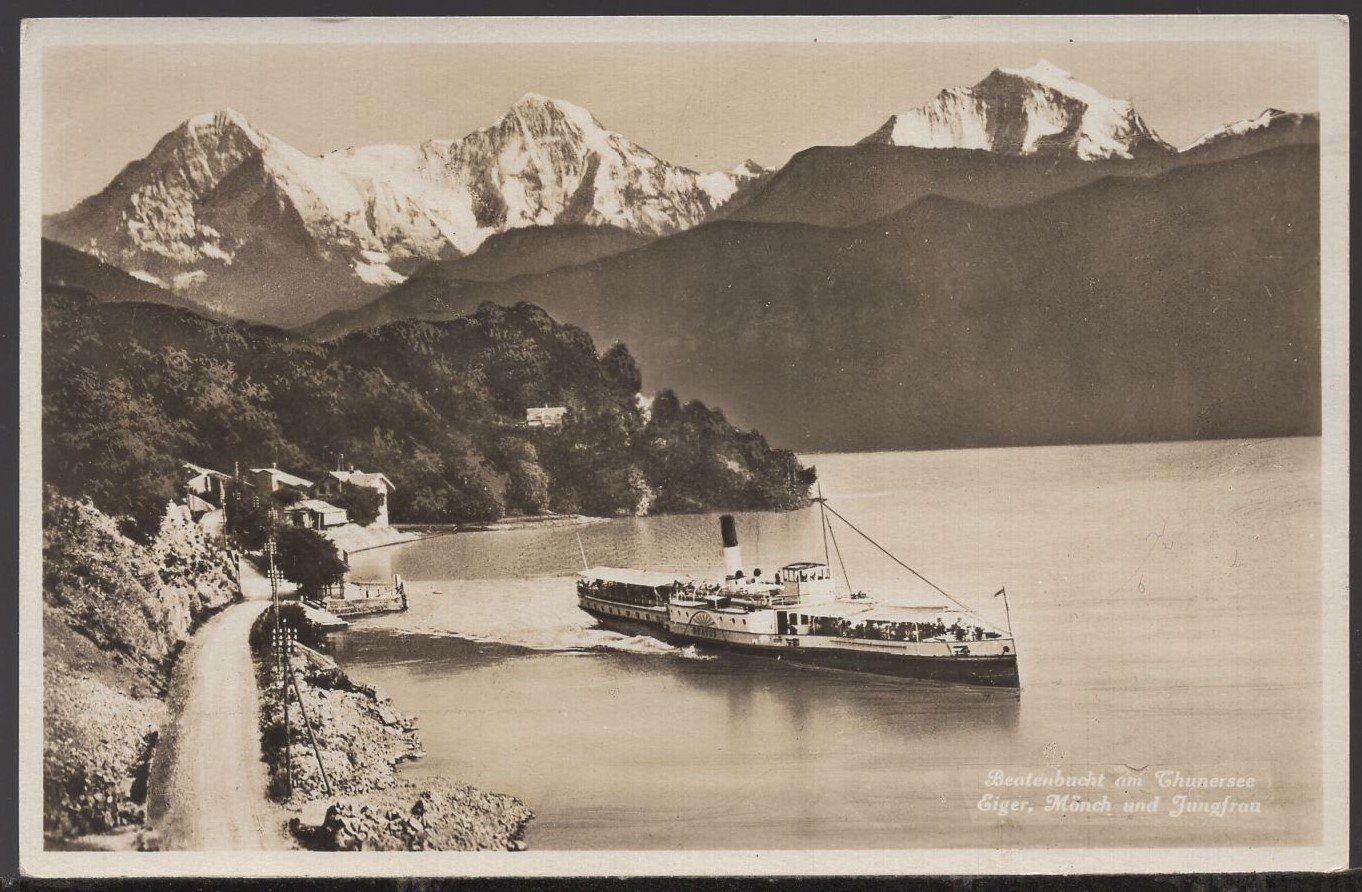 Cartoline postali: Beatenbucht  - Thunersee Dampfschiff  BEATUS – Usato da Aarau venduto da kufi44