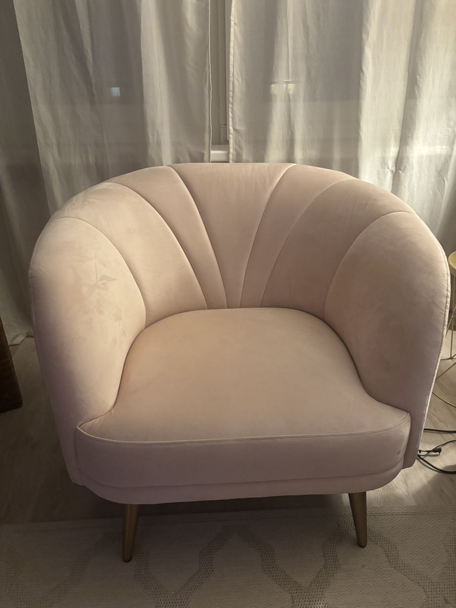 La Redoute Sessel: Sessel Leone, samt, Pastellrosa – Gebraucht aus Wetzikon ZH von carpediem68 1