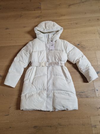 Calvin Klein Daunenmantel lange Pufferjacke Gr. S GANZ NEU