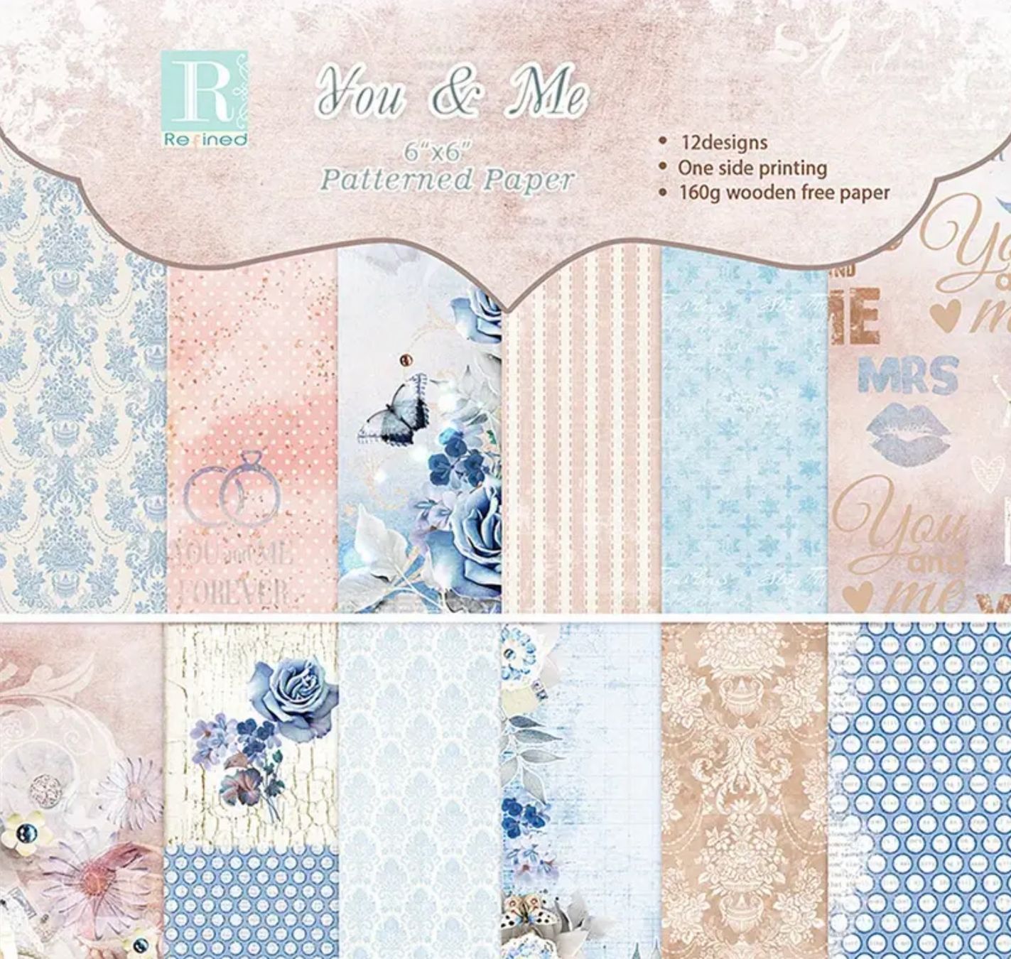 Papiere: 12 Blatt Design-Papier, Bastelpapier - 15.2x15.2 cm – Neu und originalverpackt aus Frenkendorf von jazzplatten