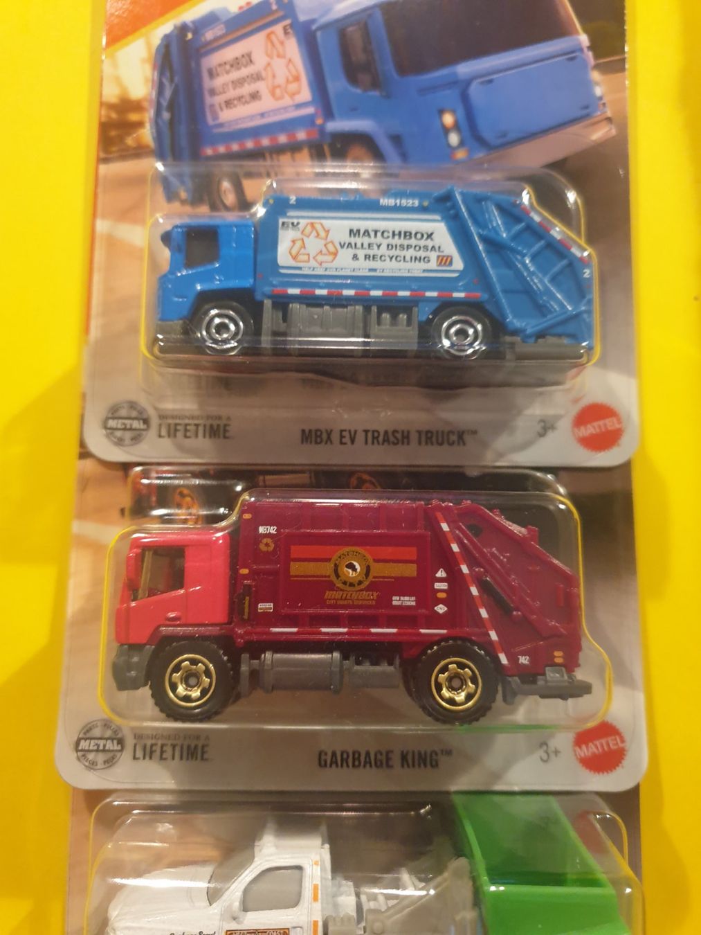 Matchbox Modellini d'auto: 3 x Matchbox GARBAGE TRUCKS – Nuovo e nell'imballaggio originale da Oftringen venduto da Rotor 2
