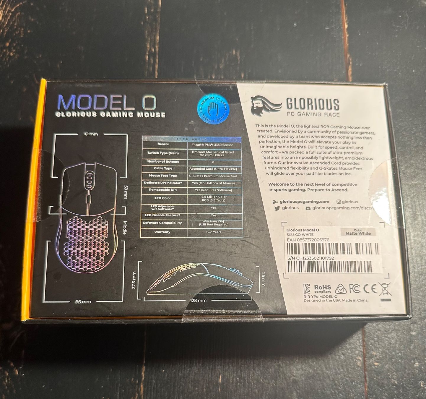 Mouse: Glorias Gaming Mouse "MODEL 0" – Nuovo e nell'imballaggio originale da Zürich venduto da Faetze0 1