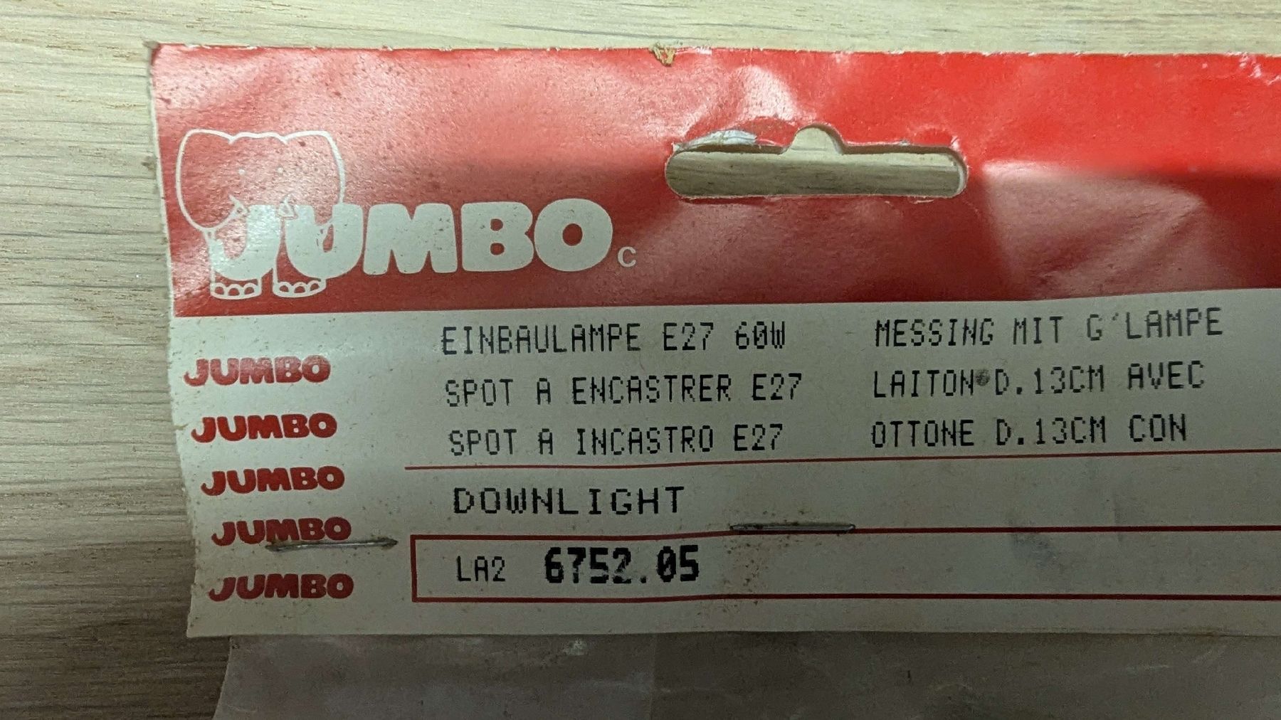 Lampade: Einbaulampe E27, 60W, Messing - Neu & Originalverpackt – Nuovo (secondo la descrizione) da Eisten venduto da manuel.furrer 2