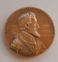 Rare médaille du IIIème centenaire de l'édit de Nantes 1898