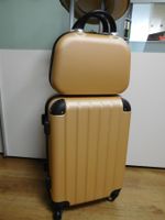 Neues Koffer Set Boardcase + Beautycase gold/schwarz