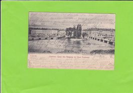 Genève-Quai des Bergues et Quai National--1906 versendet