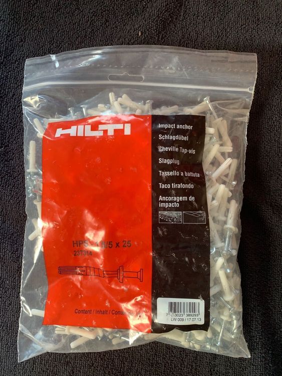 Hilti HPS-1 8/80x110 Drive In Concrete Anchors - Box Of 50 | UK
