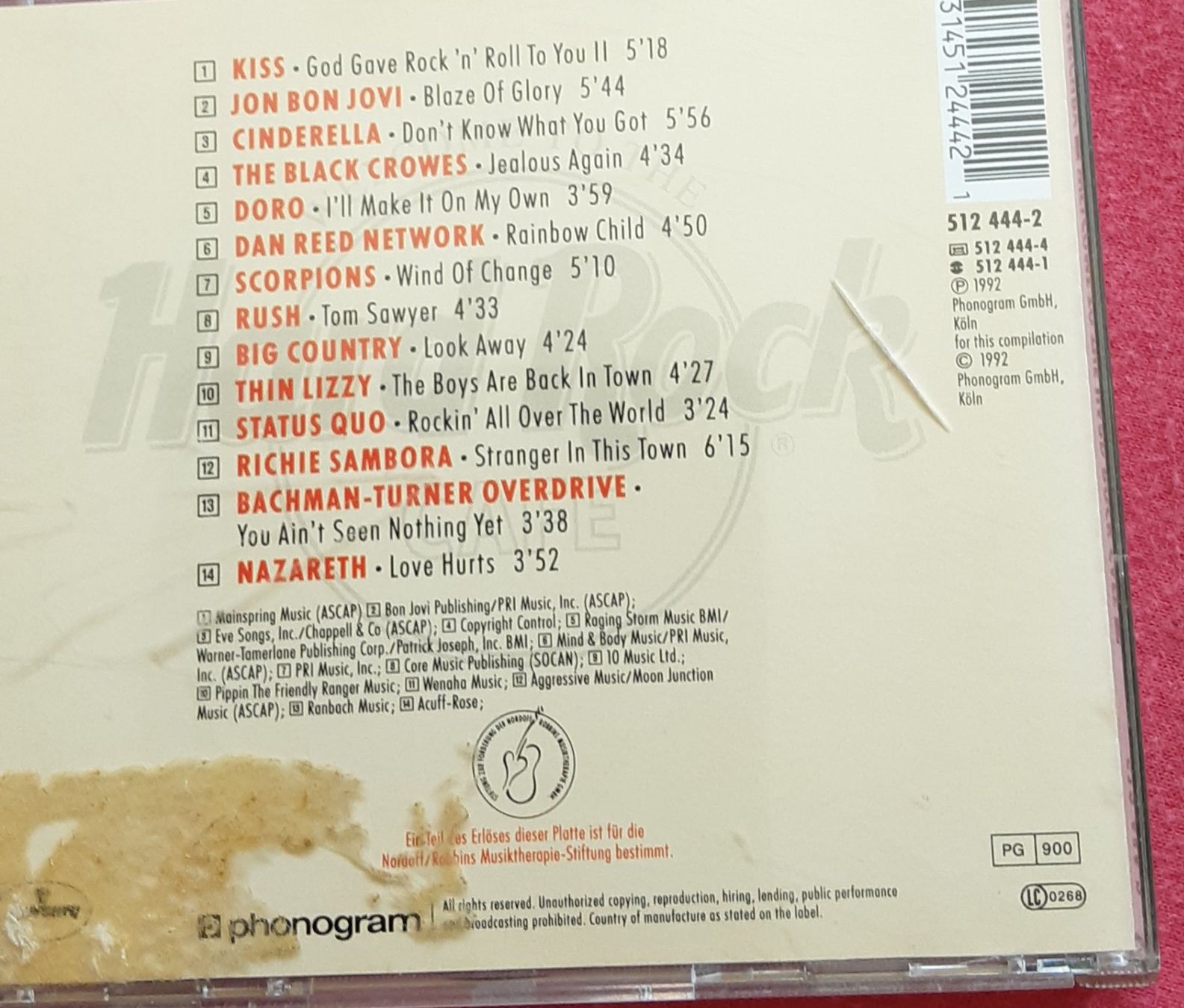 CD: Hard Rock Cafe Berlin - Seltene CD Compilation aus 1992 – Usato da Bremgarten AG venduto da musiccollector 1