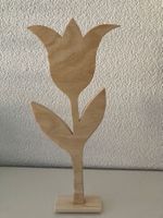 Frühlingsdeko, Tulpe, zum bemalen, Holz, Deko