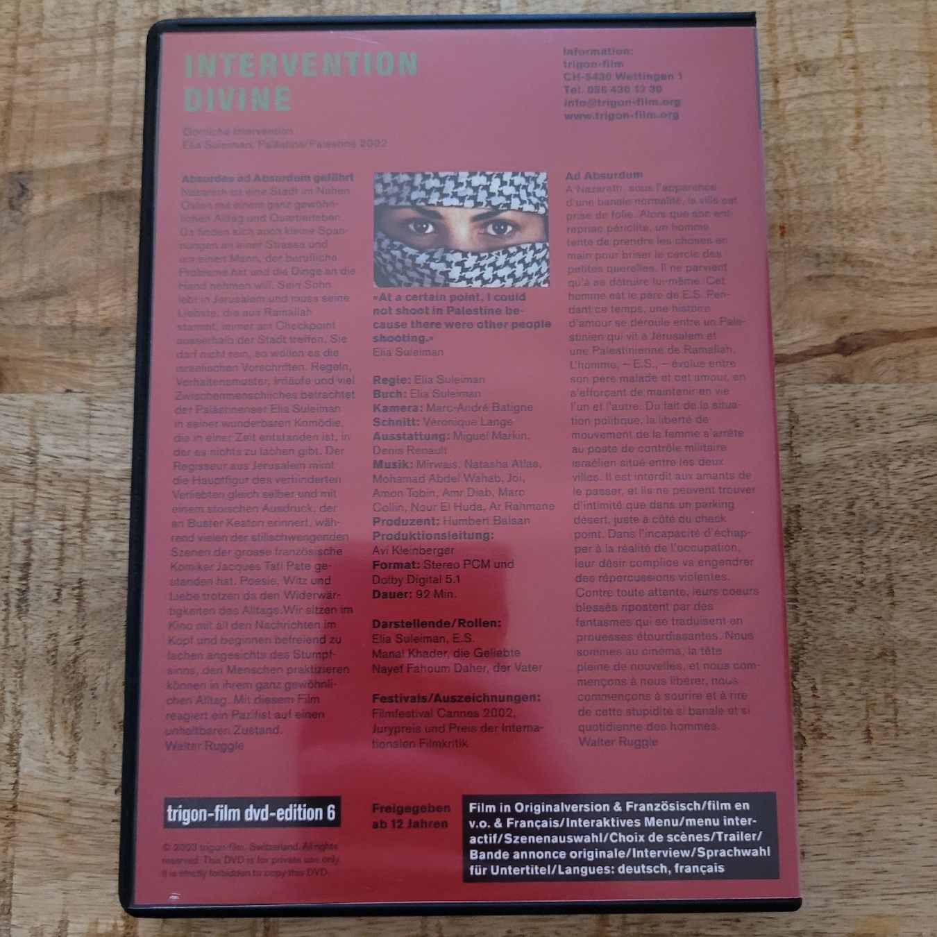 Tutti i DVDs: Intervention Divine dvd göttliche Intervention – Usato da Volketswil venduto da uffdu 1