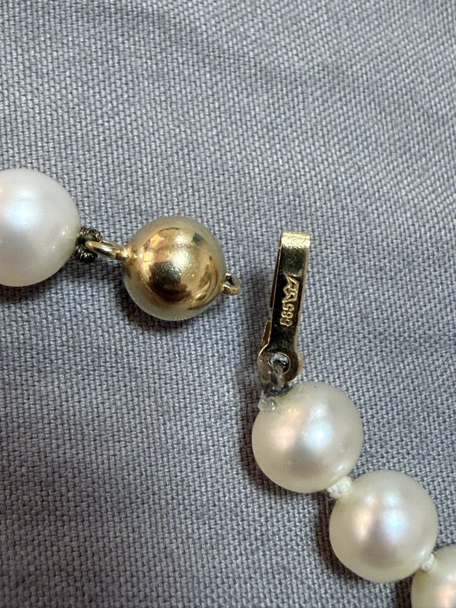Perle (finte): Kette 14k mit echt Akoya Perlen – Usato da Oberhof venduto da RealStone 2