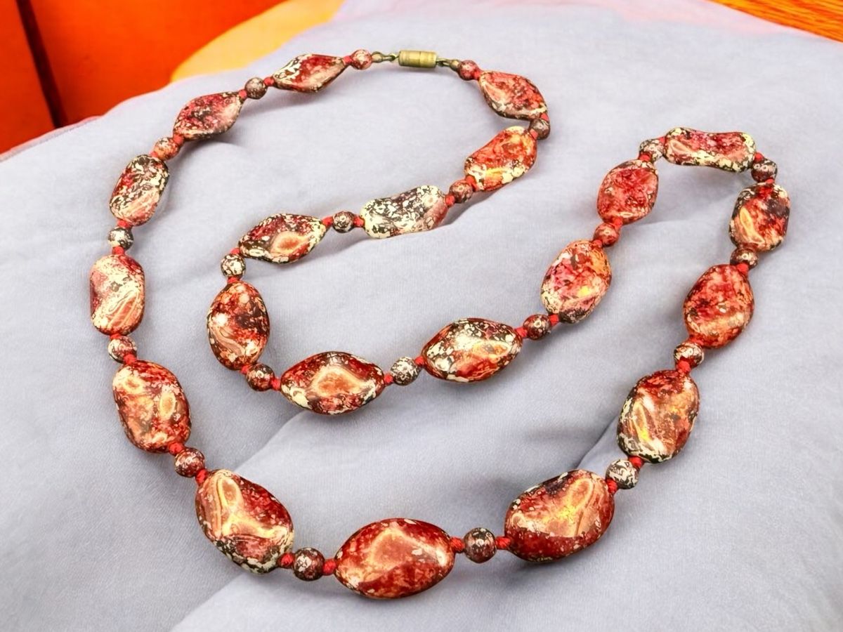 Catenine: Vintage Kette aus Glas-Paste – Usato da Lamone venduto da LaCantinaMagica 3