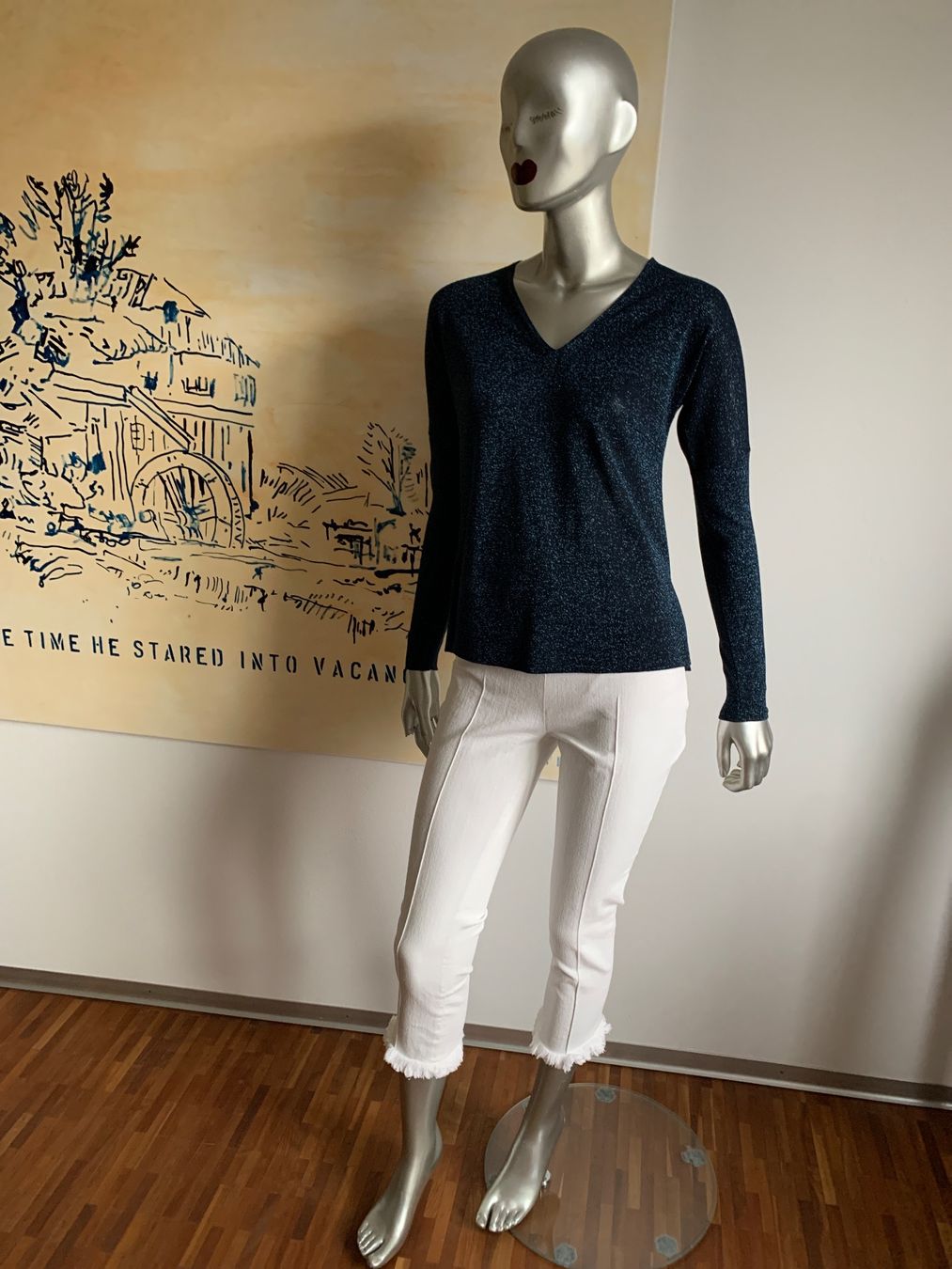 Akris Maglioni & Felpe: AKRIS: Neuer blauer Pullover mit Glitter-Effekt, 34 – Nuovo (secondo la descrizione) da Luzern venduto da paulablue 7