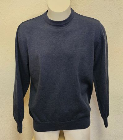 Royal Class Merino Pullover Blau – Gr. L (52/54) – Schurwoll