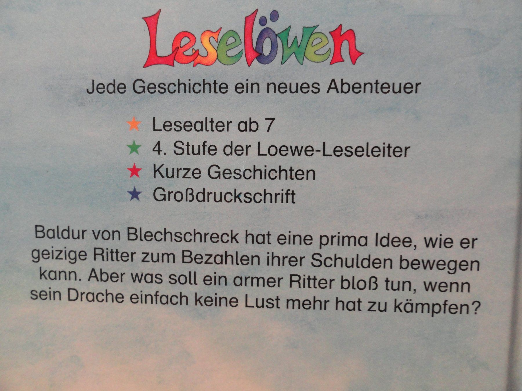 Libri: RITTERGESCHICHTEN -Leselöwen- von Cornelia Funke – Usato da Reinach BL venduto da studii100 1