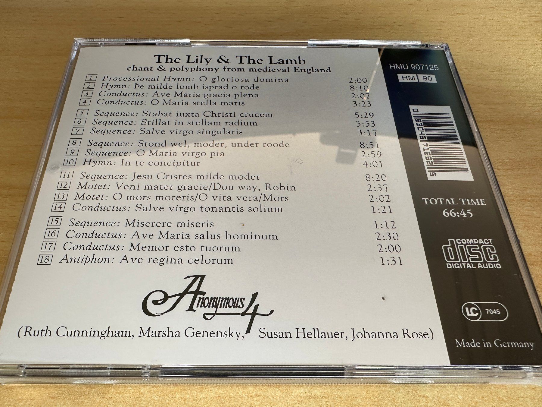 CD: Anonymous 4 – The Lily & The Lamb – Usato da Rikon im Tösstal venduto da Alpenmutz 3