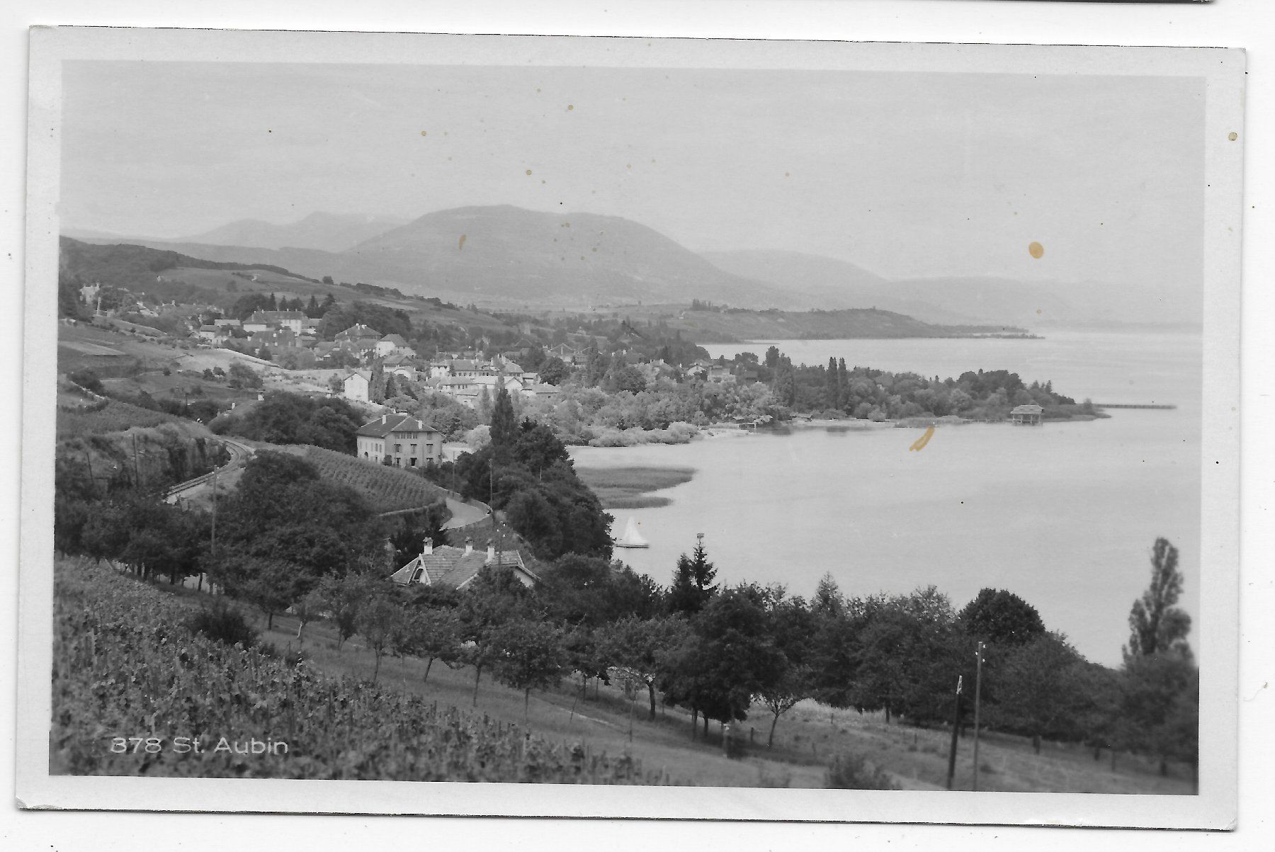 Cartoline postali: Ansicht von St. Aubin – Usato da Hefenhofen venduto da Richsalz