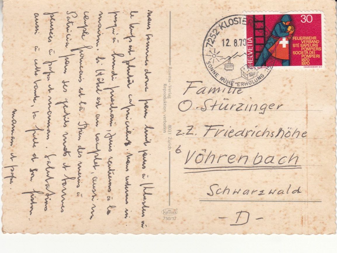 Ansichtskarten: Davos 1970 – Gebraucht aus Bürglen TG von StampGraf 1