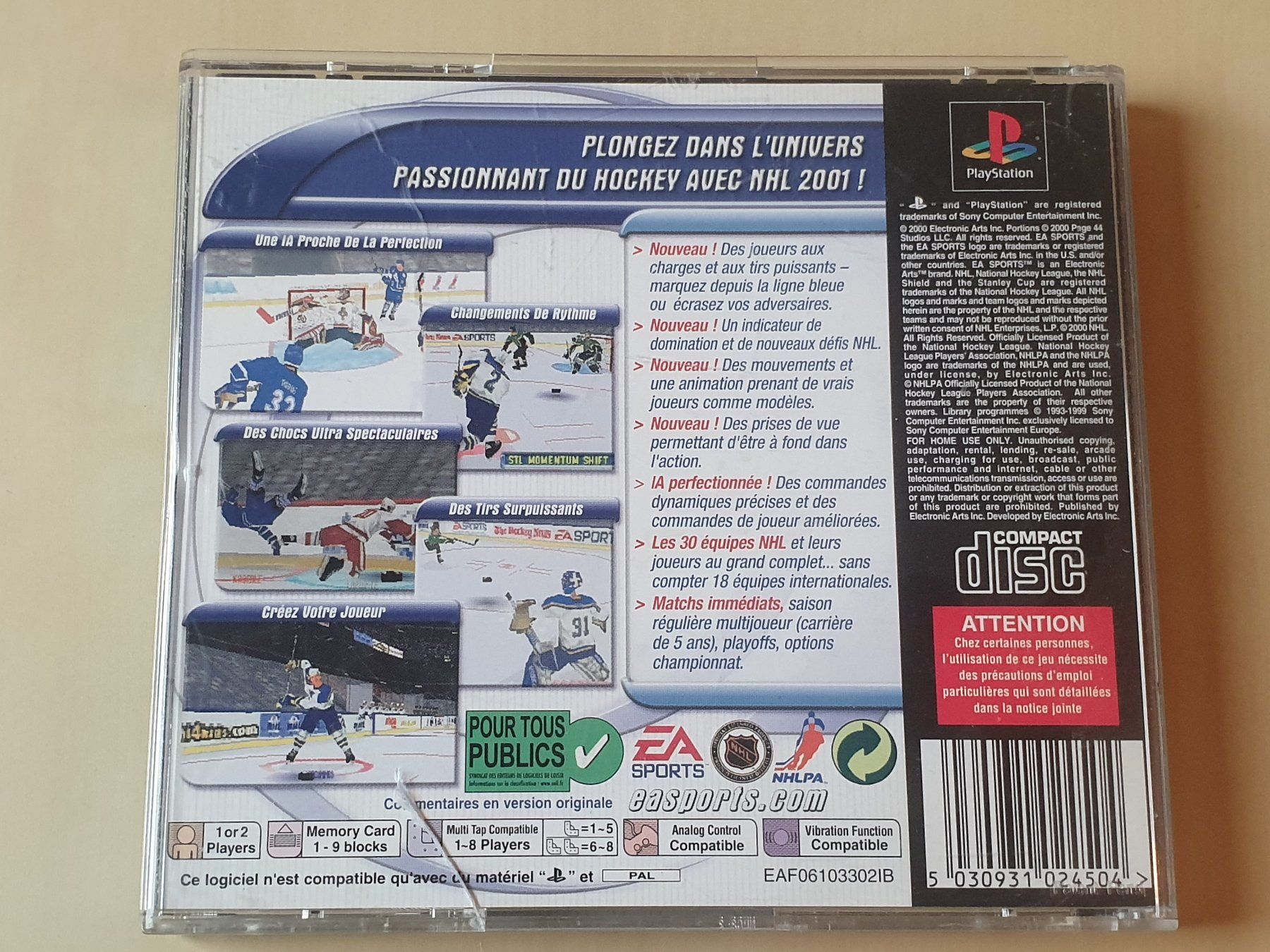 Sony Spiele: NHL 2001 FRA – Gebraucht aus Stansstad von collectorsshop 1