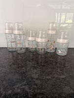 NUK Babyflaschen 4 aus Glas und 2 aus Kunststoff