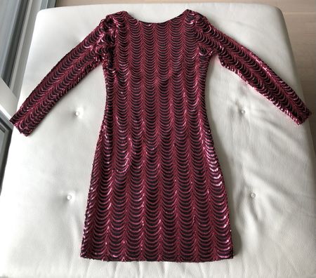 Robe à sequins rose T38