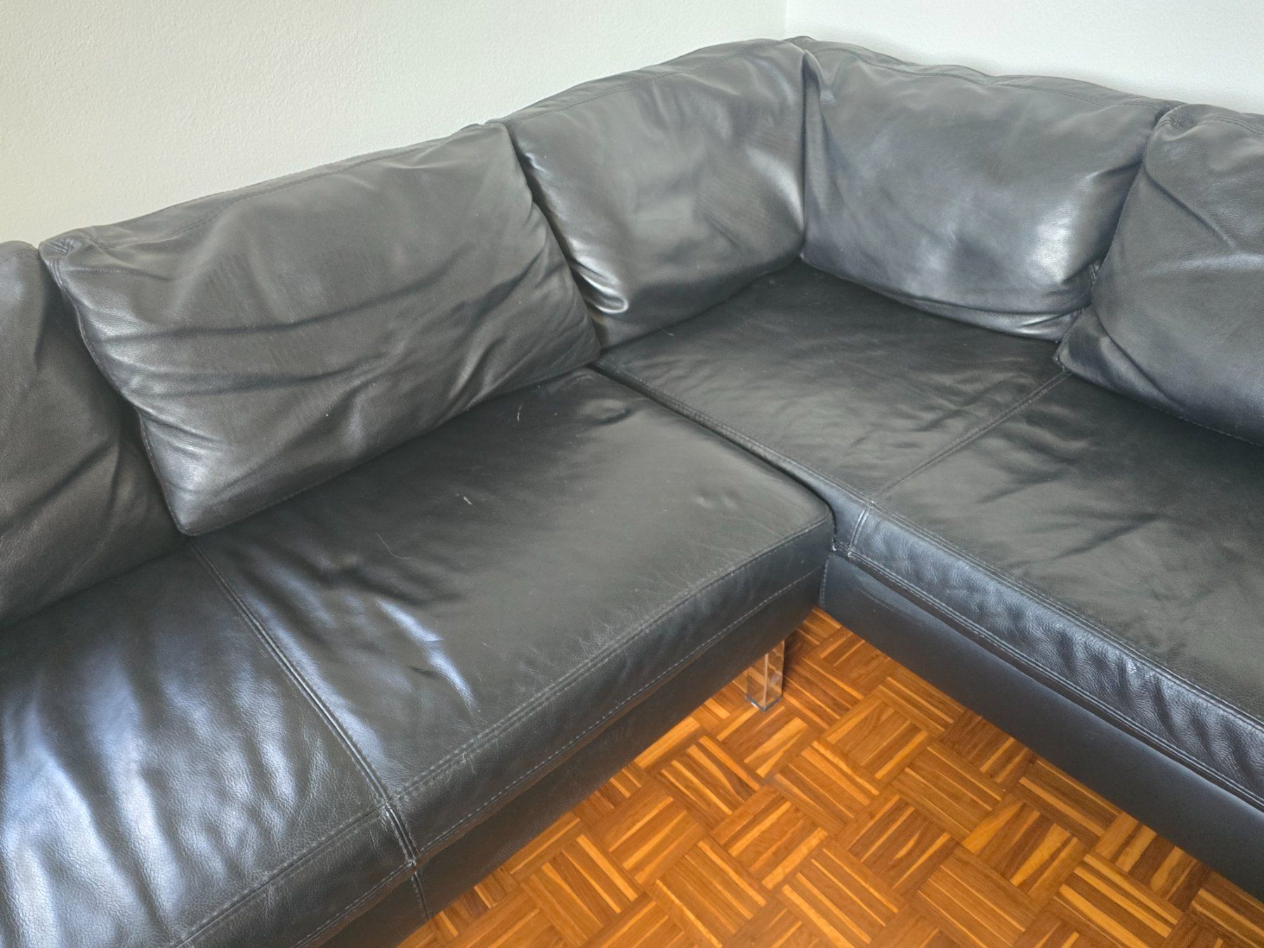 Sofas: Sofa aus Echtem Leder Schwarz – Gebraucht aus Konolfingen von mobilzaunshop 4