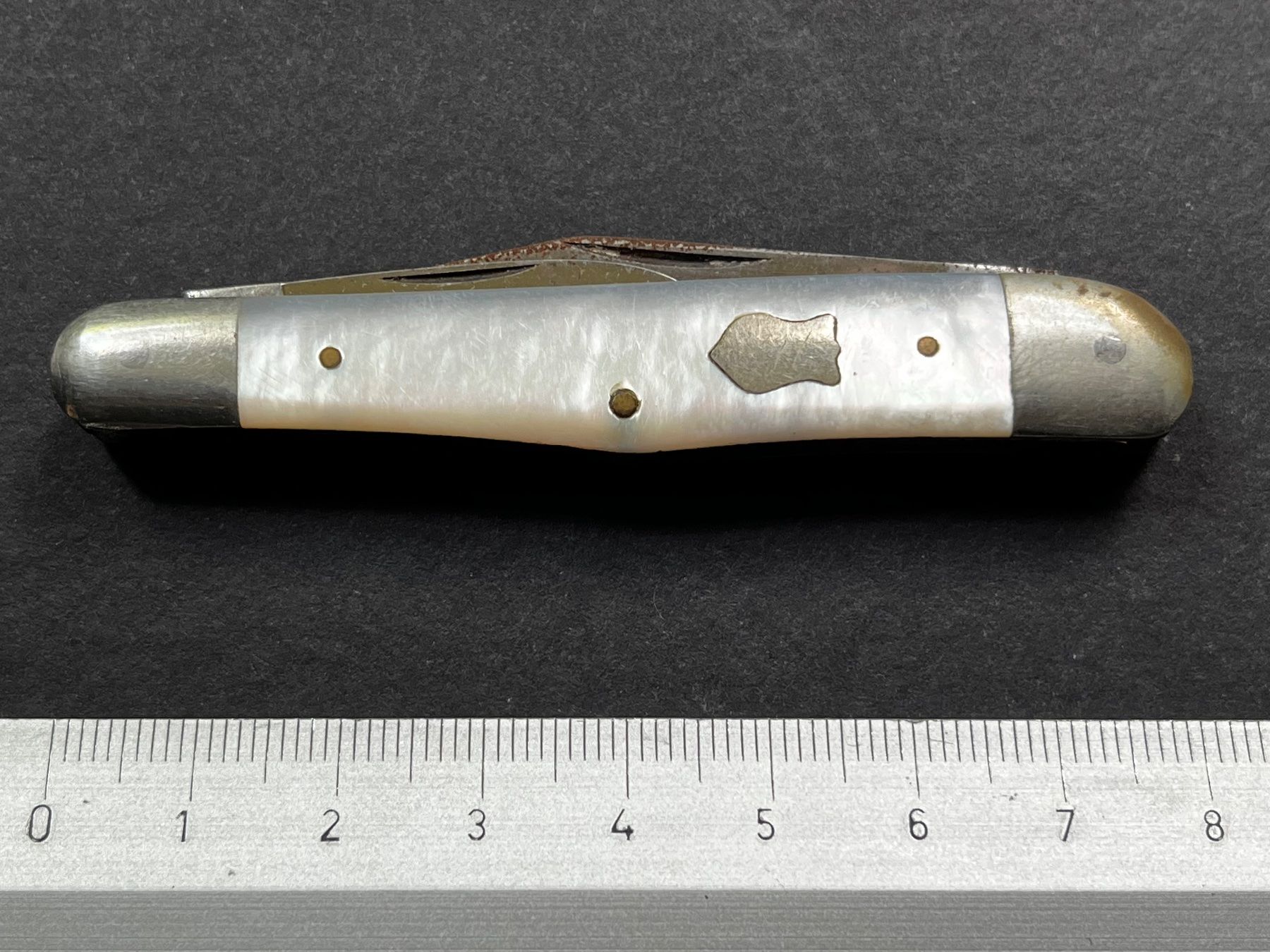 Solingen Coltelli tascabile: Antikes Sackmesser aus Solingen 79 mm - Perlmutt – Usato da Zürich venduto da FV.vintage 4