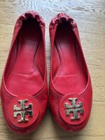Tory Burch Ballerinas Rot Lack 7.5
