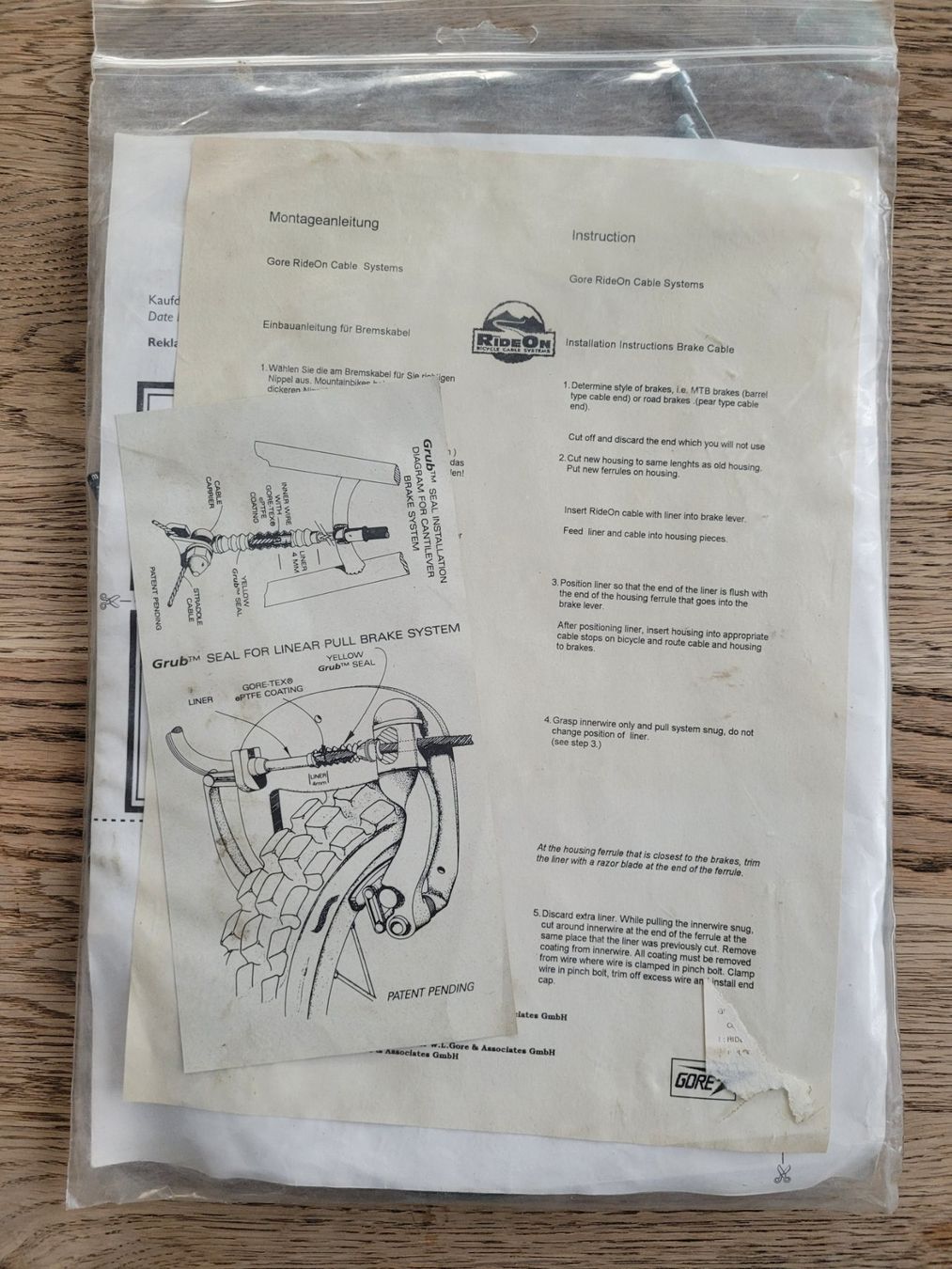 Pezzi di ricambio: RideOn Bremskabel Set (Retro) – Usato da Rechthalten venduto da Strike10 1