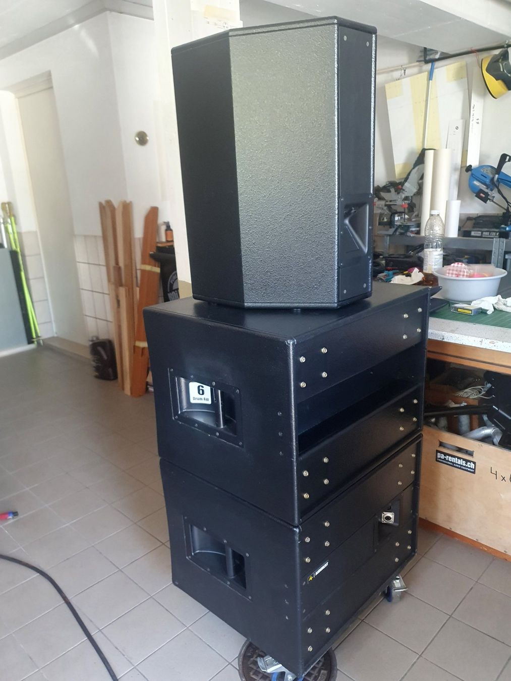 Casse acustiche: PA-Lautsprecher passiv Stack - Sub 2 x 15", Top 12" & 1" – Usato da Waldkirch venduto da mediak 2
