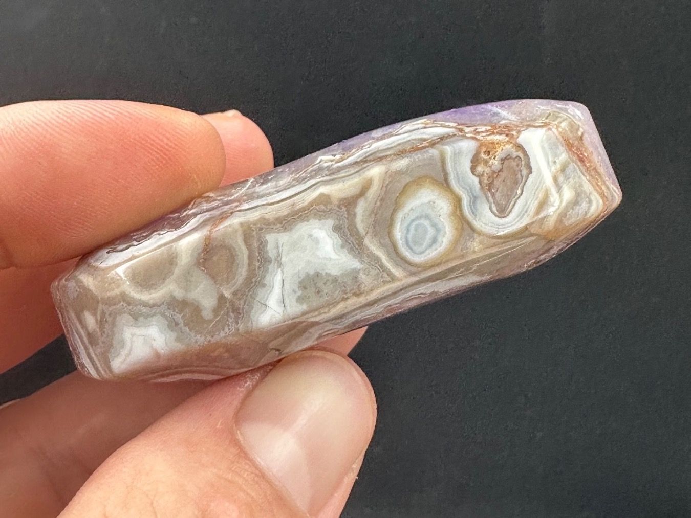 Minerali & Pietre curative: Amethyst mit Achat Handschmeichler Heilstein – Nuovo e nell'imballaggio originale da Männedorf venduto da Handschmeichler 2