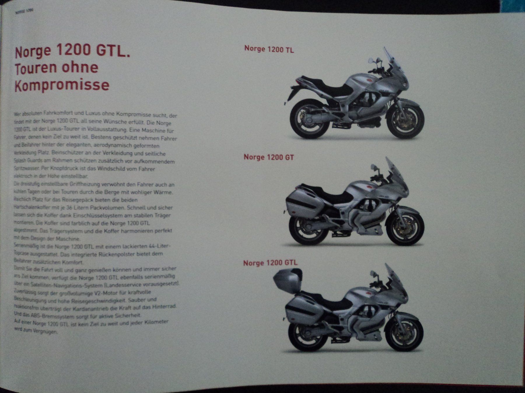 Moto Guzzi Documenti: Prospekt Moto Guzzi Norge 1200 – Usato da Schwarzenburg venduto da modelCARama 6