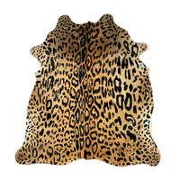 echtes Kuhfell Teppich Jaguar black/beige