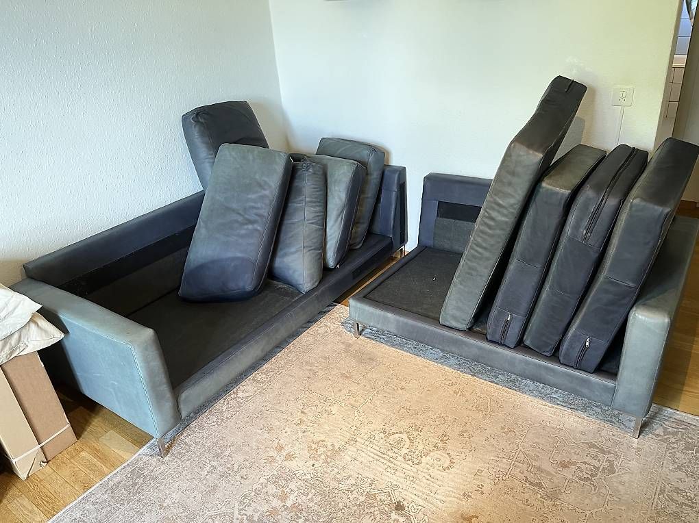 Sofas: Sofa aus Echtleder – D'occasion à Zürich par al4hed 3