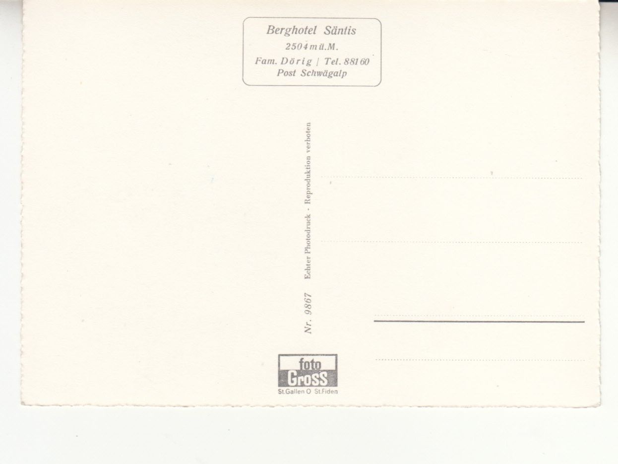 Cartoline postali: Säntis ca. 1940 – Usato da Bürglen TG venduto da StampGraf 1